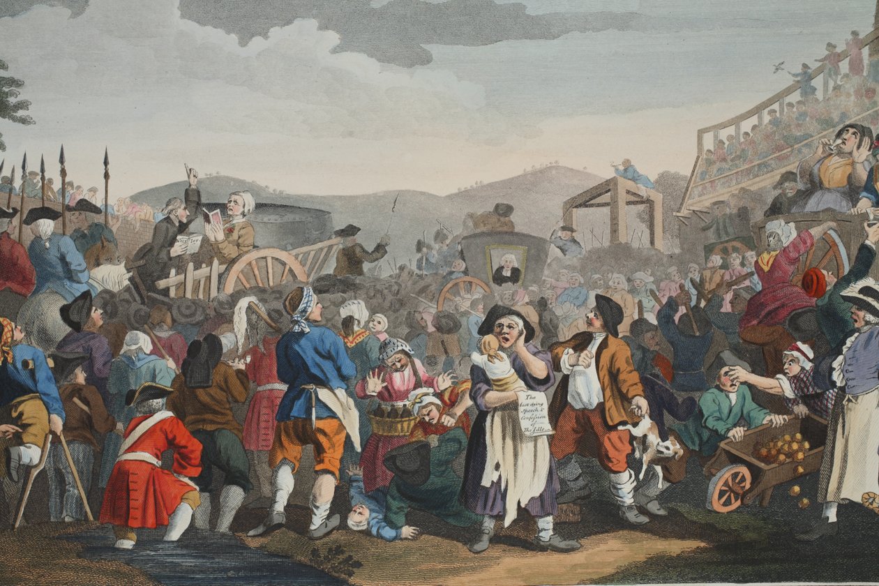 Der faule Lehrling wird in Tyburn hingerichtet, Platte XI aus 