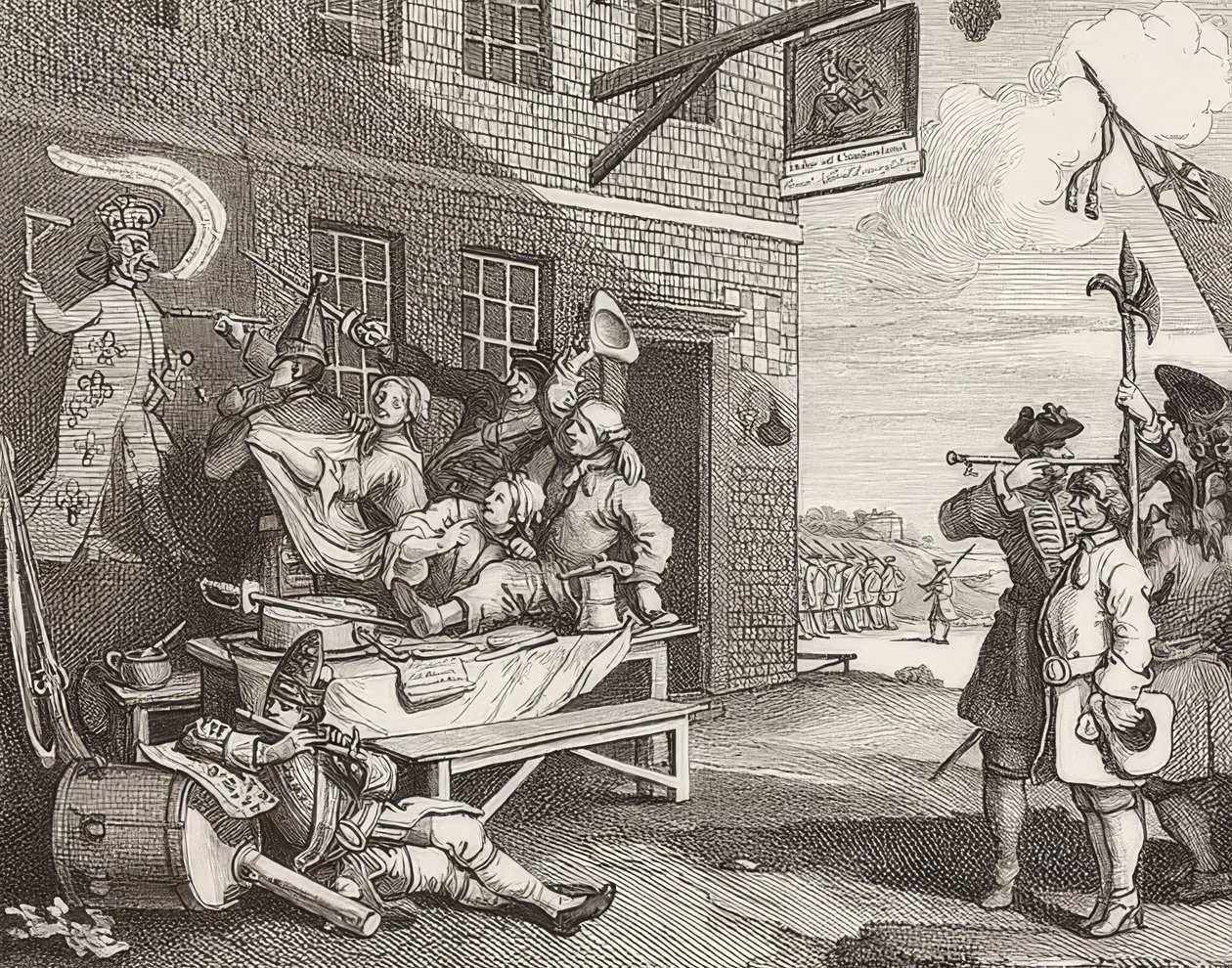 Die Invasion, Blatt 2: England von William Hogarth