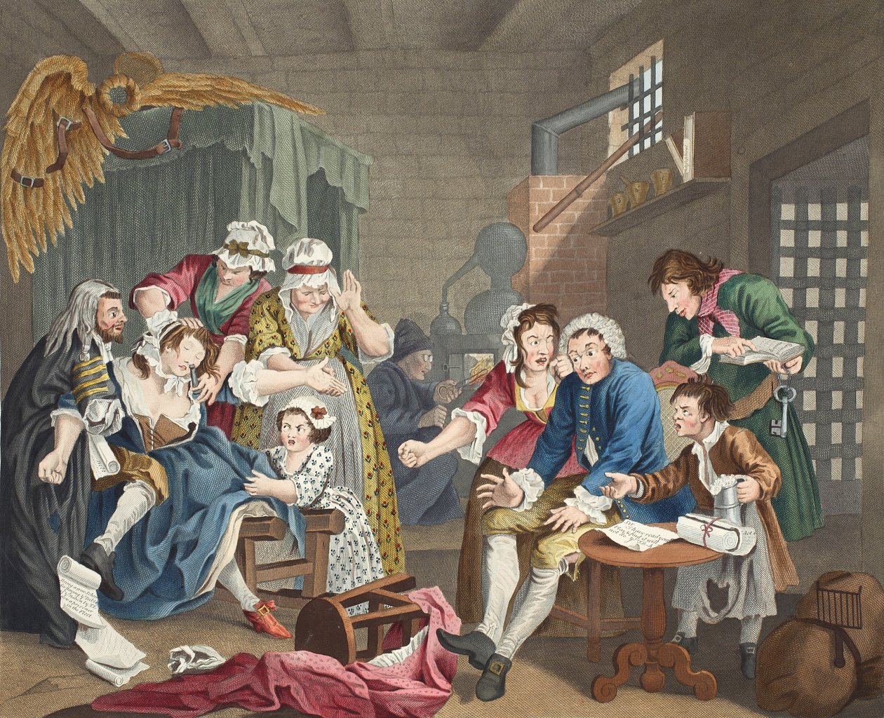 Der Wüstling im Gefängnis, Platte VII, aus 