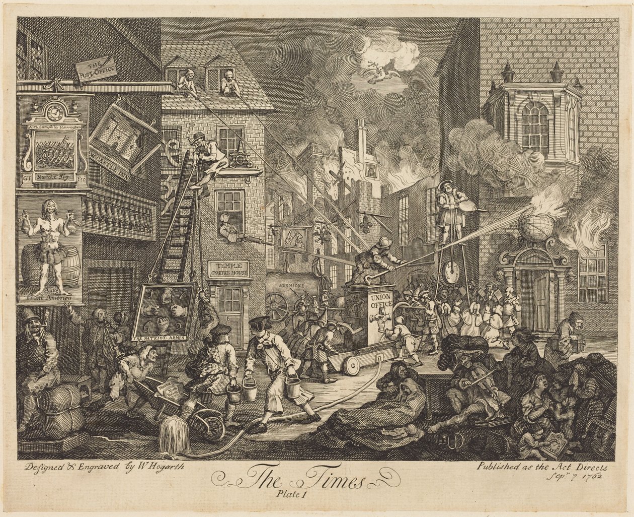 Die Zeiten, pl.1 von William Hogarth