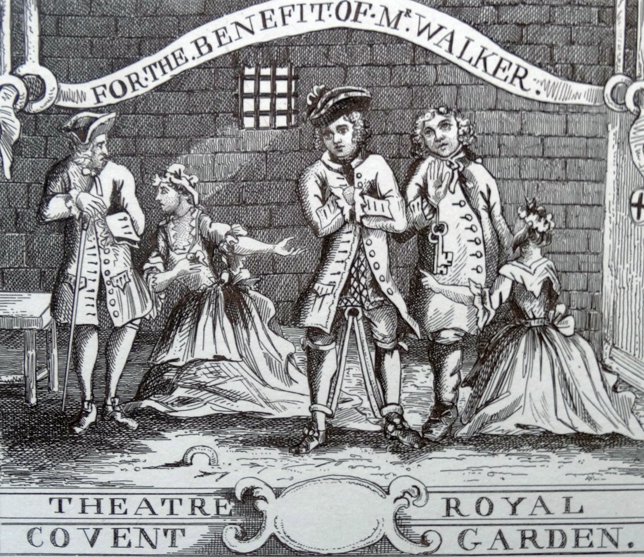 Eintrittskarte für das Theater von William Hogarth