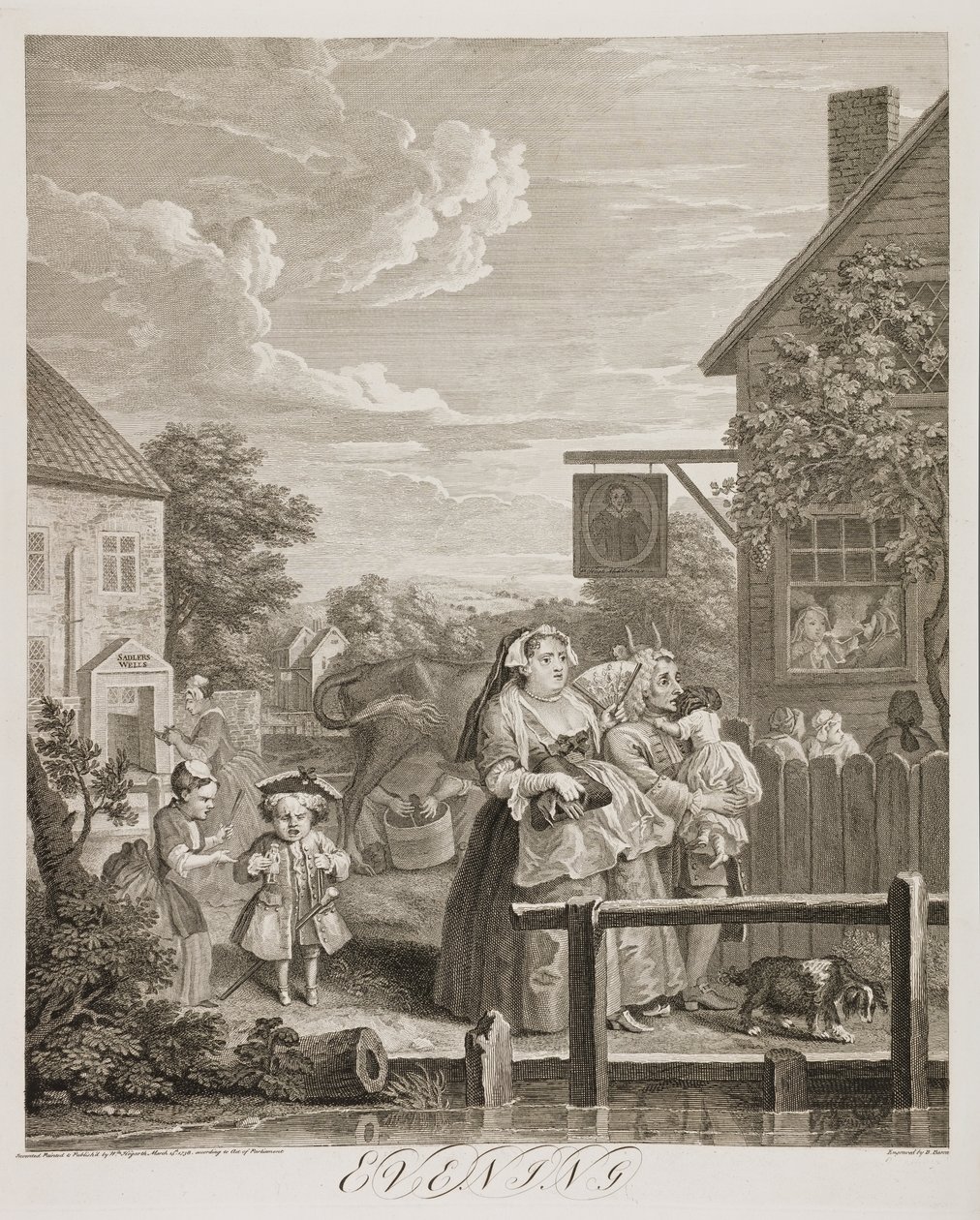 Vier Tageszeiten: Abend von William Hogarth