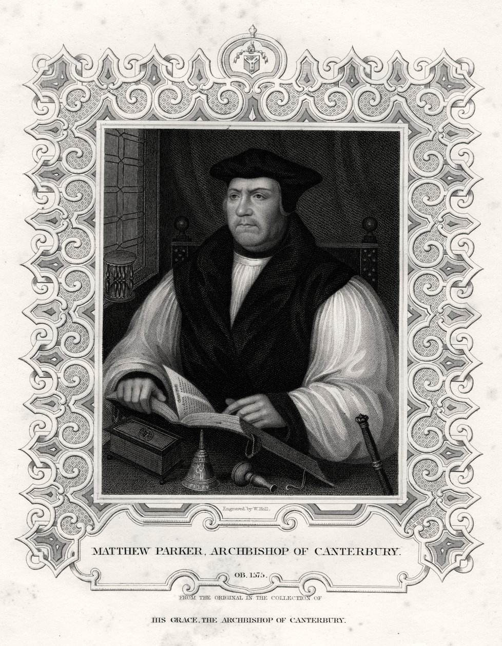 Matthew Parker, Erzbischof von Canterbury, 19. Jahrhundert von William Holl