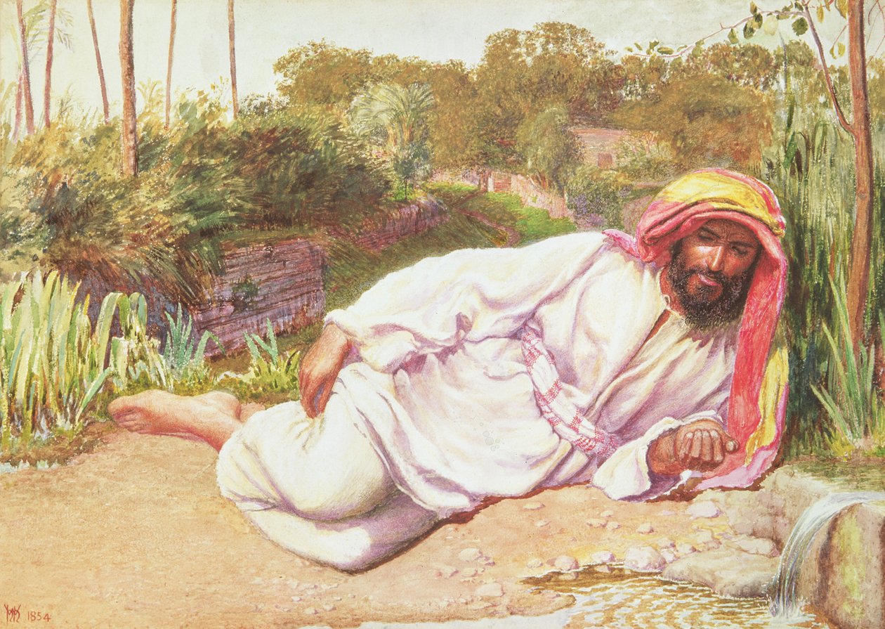 Araber ruht an einem Bach, 1854 von William Holman Hunt