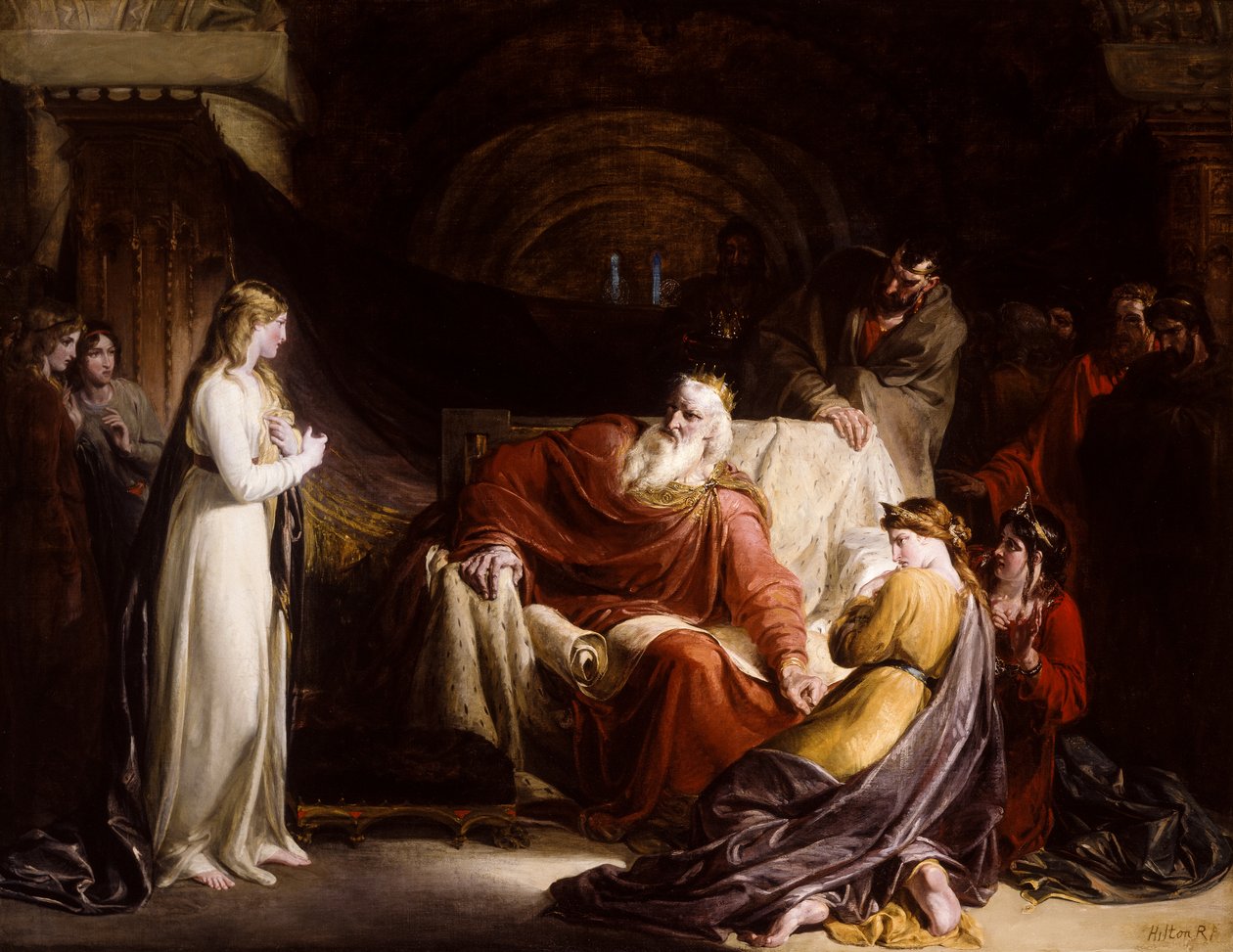 König Lear und seine drei Töchter von William II Hilton