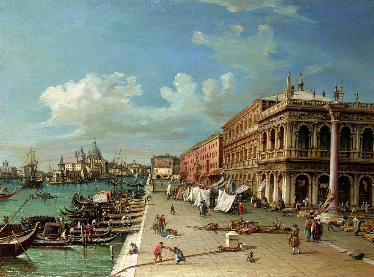 Blick auf den Molo in Richtung Eingang des Canal Grande, Venedig von William James