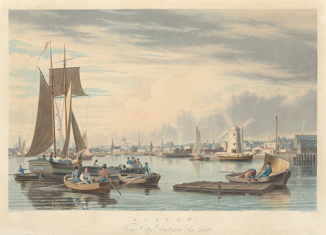 Boston: Von City Point in der Nähe der Sea Street von William James Bennett
