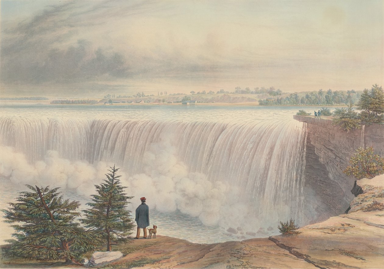 Niagarafälle vom Table Rock, veröffentlicht 1840 von William James Bennett