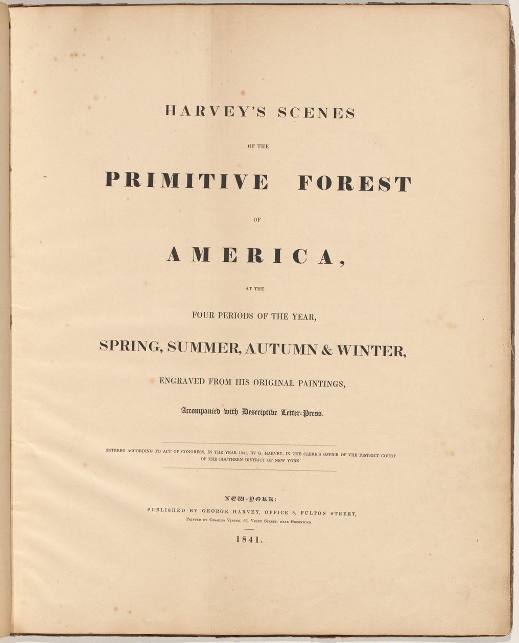 Harveys Szenen des Urwaldes von William James Bennett, after George Harvey