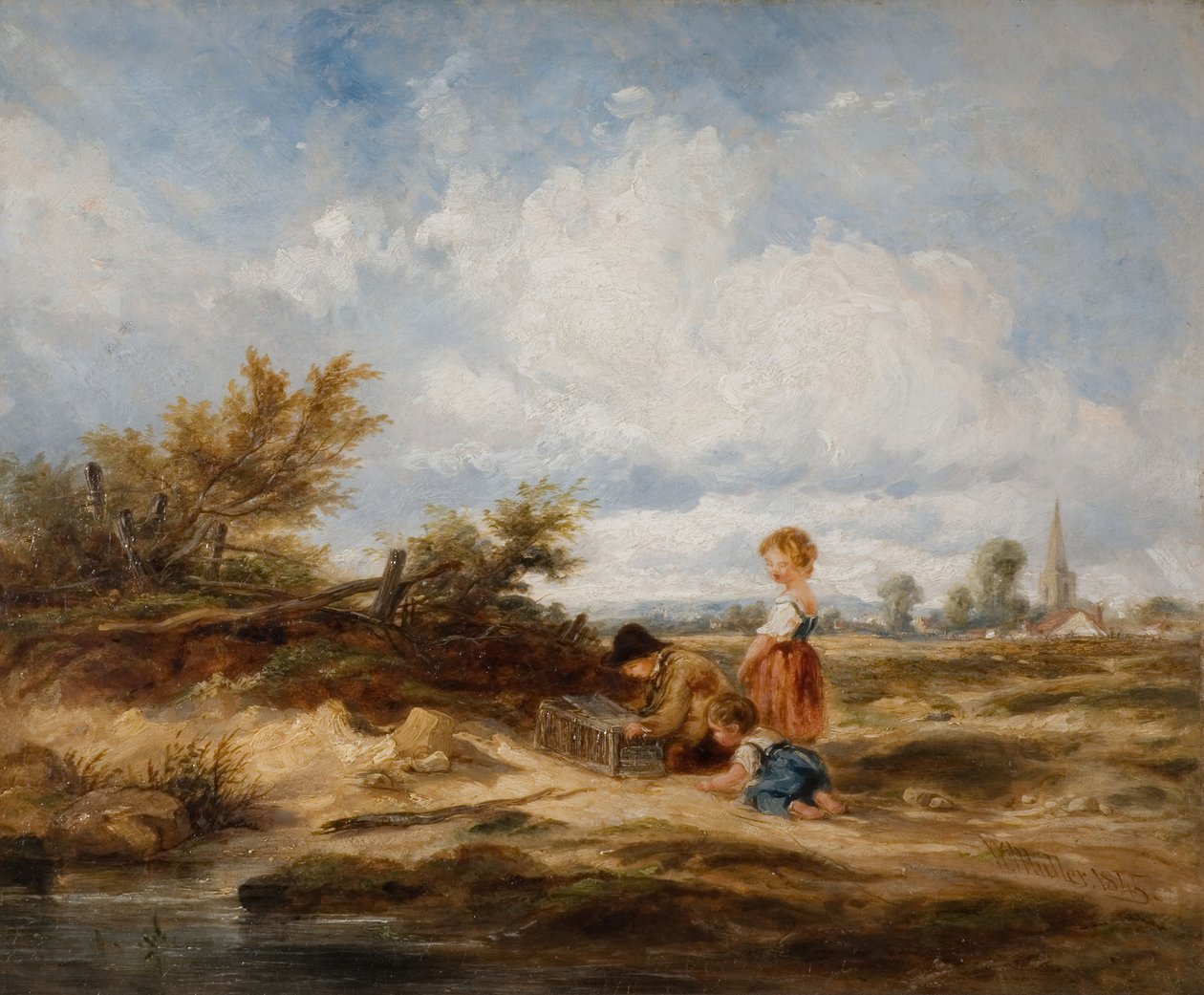 Hampstead Heath - Die Vogelfalle, 1845 von William James Muller