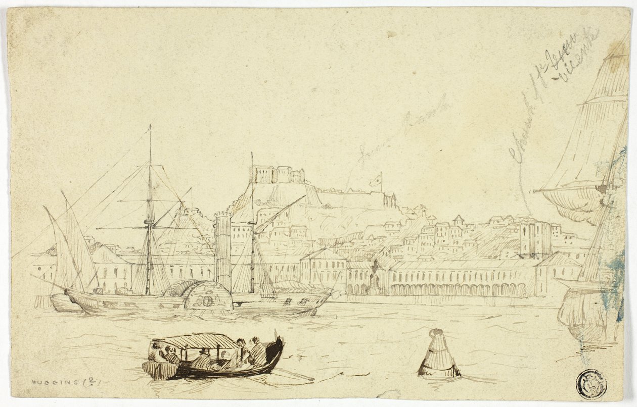 Hafen mit Festung von William John Huggins