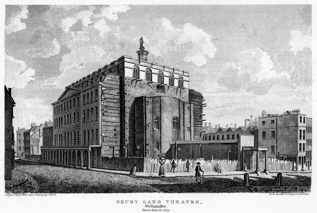 Drury Lane Theatre, Westminster, London, 19. Jahrhundert von William Johnstone White