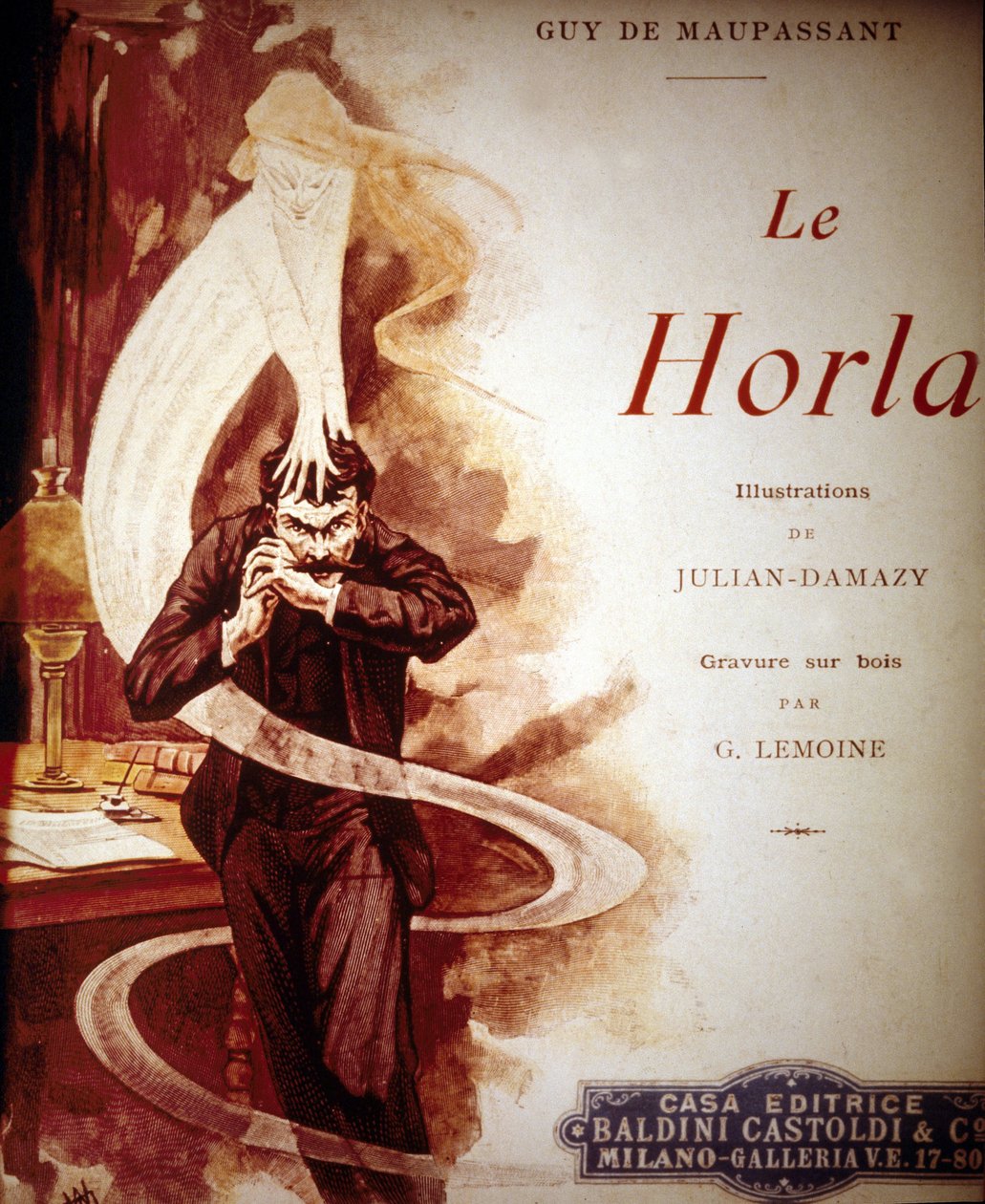 Titelblatt von „Der Horla“ von Guy de Maupassant. Illustration von William Julian Damazy (1865-1910) von William Julian Damazy