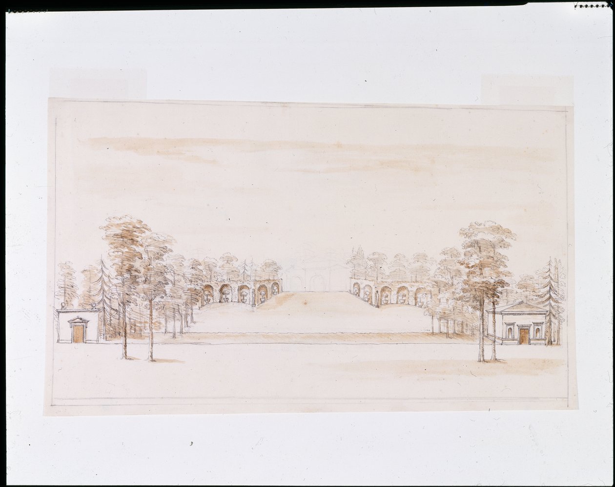 Perspektivischer Entwurf für eine neue Orangerie von William Kent