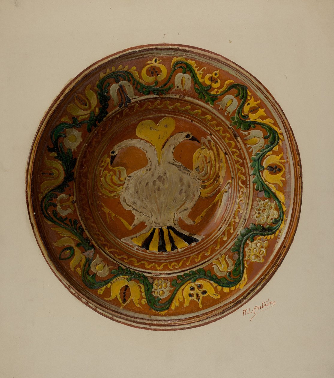 Pa. Deutscher Teller (ca. 1938) von William L Antrim