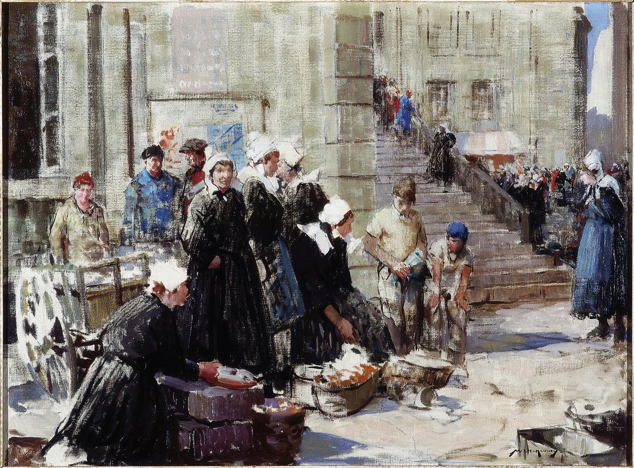 Buttermarkt, Concarneau, ca. 1939 von William Lee Hankey