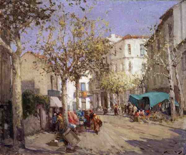 Markt von Fréjus, Südfrankreich von William Lee Hankey
