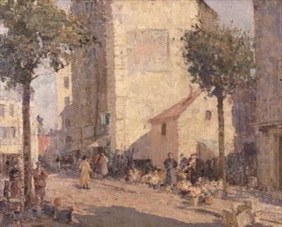 Keramik und Blumen, Dieppe von William Lee Hankey
