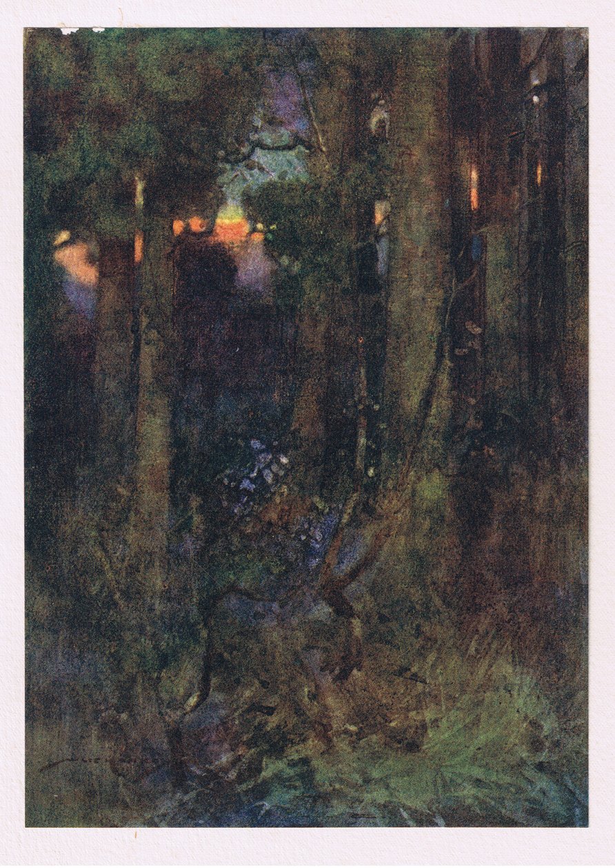 Diese verfilzten Wälder, in denen die Vögel das Singen vergaßen, aber stille Fledermäuse in schläfrigen Trauben hängen von William Lee Hankey