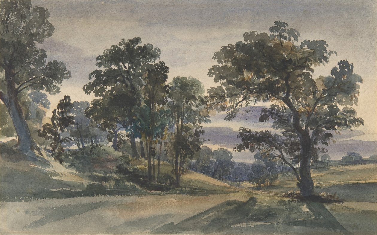 Eine Parklandschaft bei Dämmerung, ca. 1879 von William Leighton Leitch