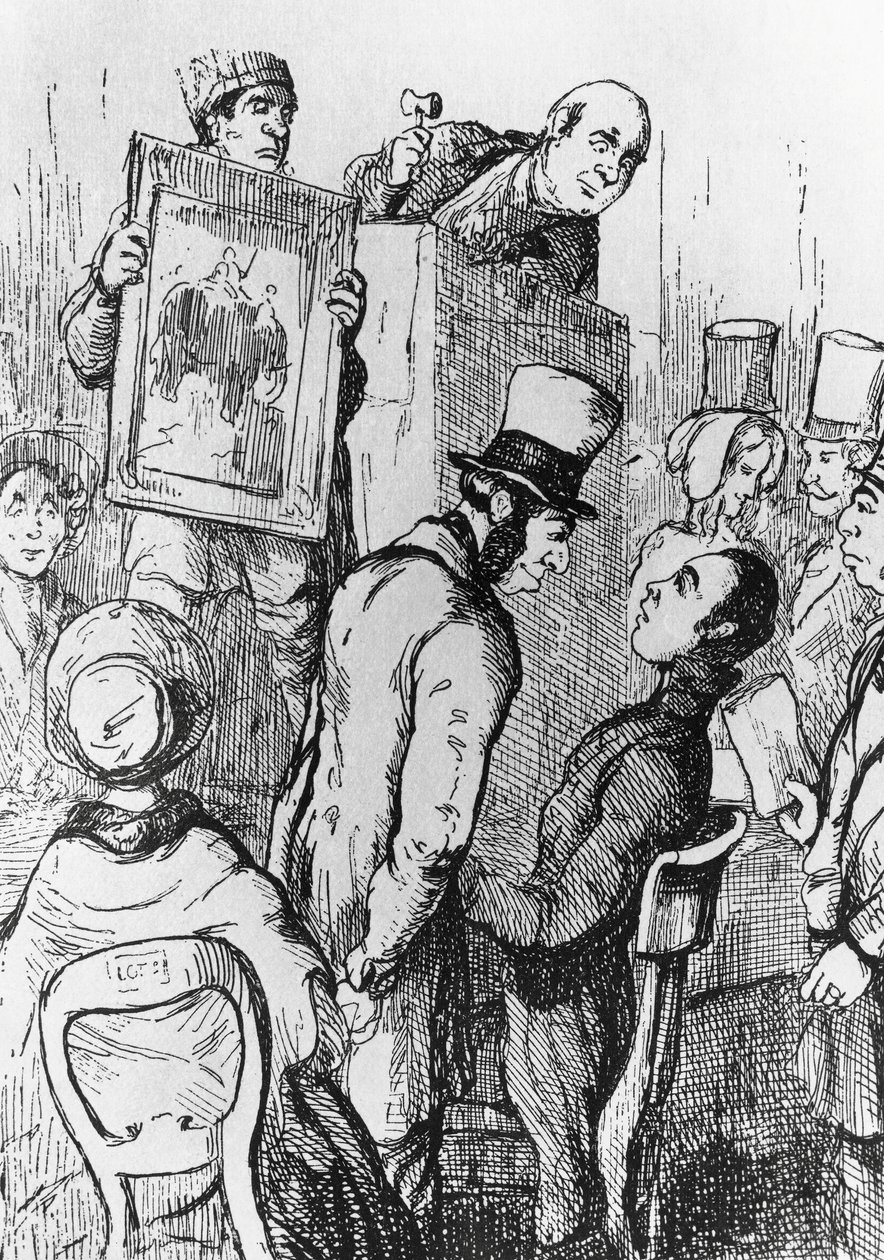 Elefant zu verkaufen, Illustration für Jahrmarkt der Eitelkeiten von William Makepeace Thackeray