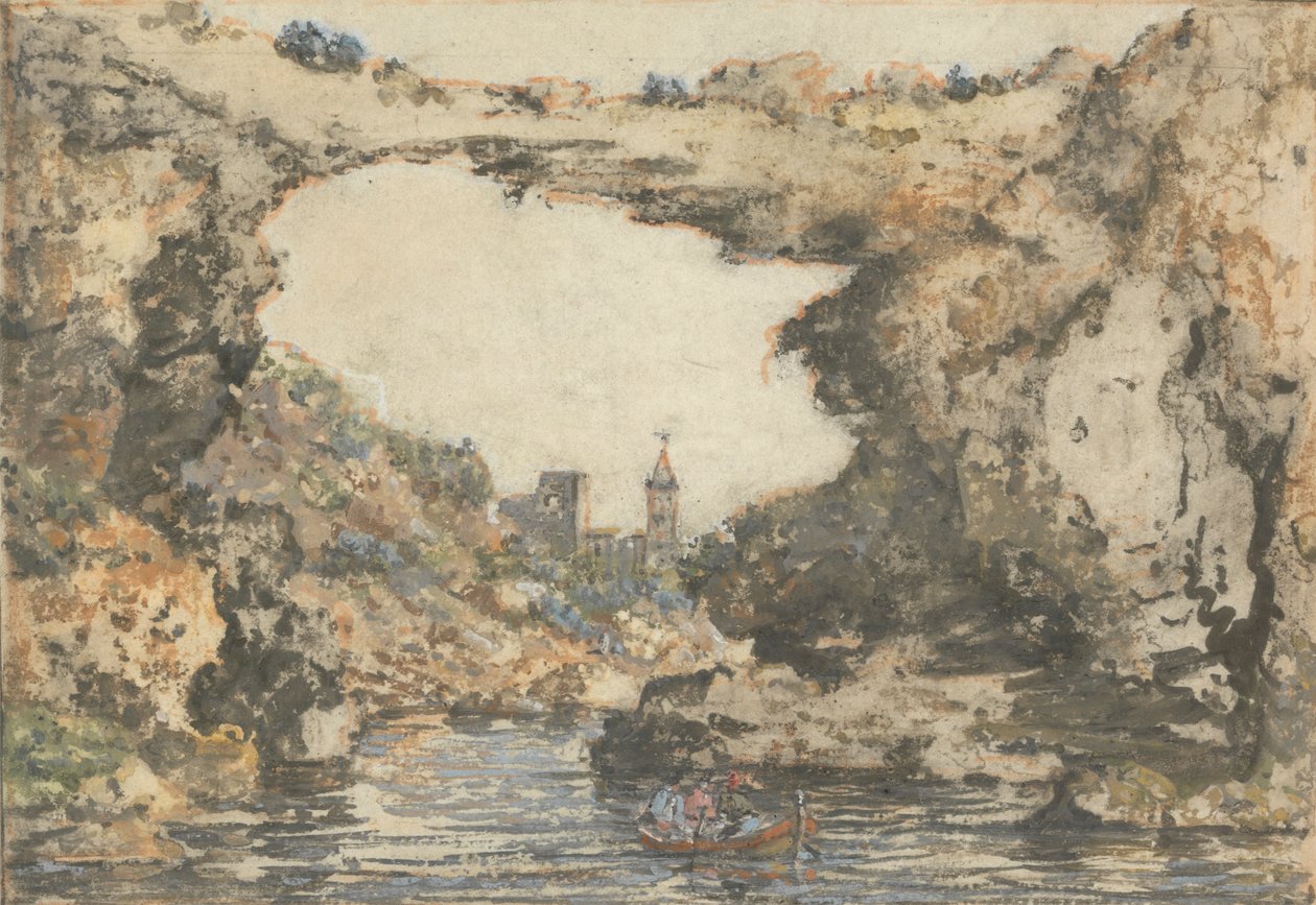 Felsenbrücke an der Scuola di Virgilio von William Marlow