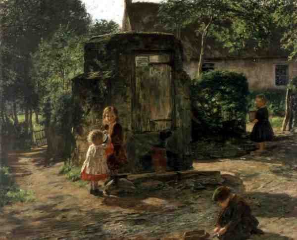 Der alte Pumpbrunnen, ca. 1862-63 von William McTaggart
