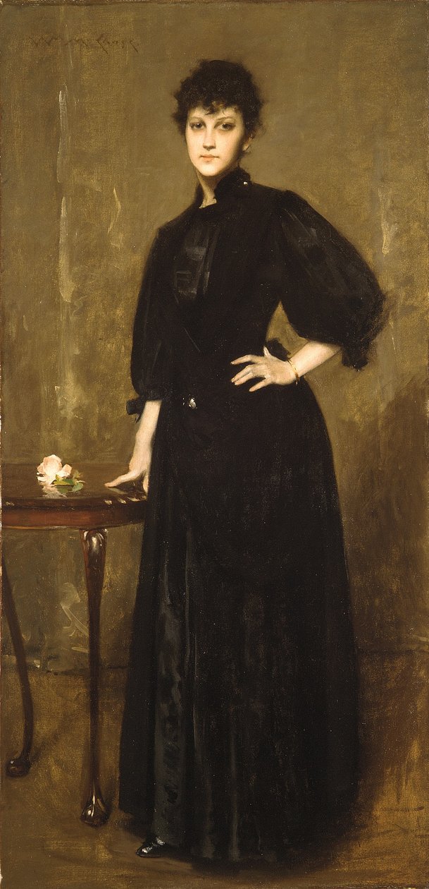 Dame in Schwarz von William Merritt Chase