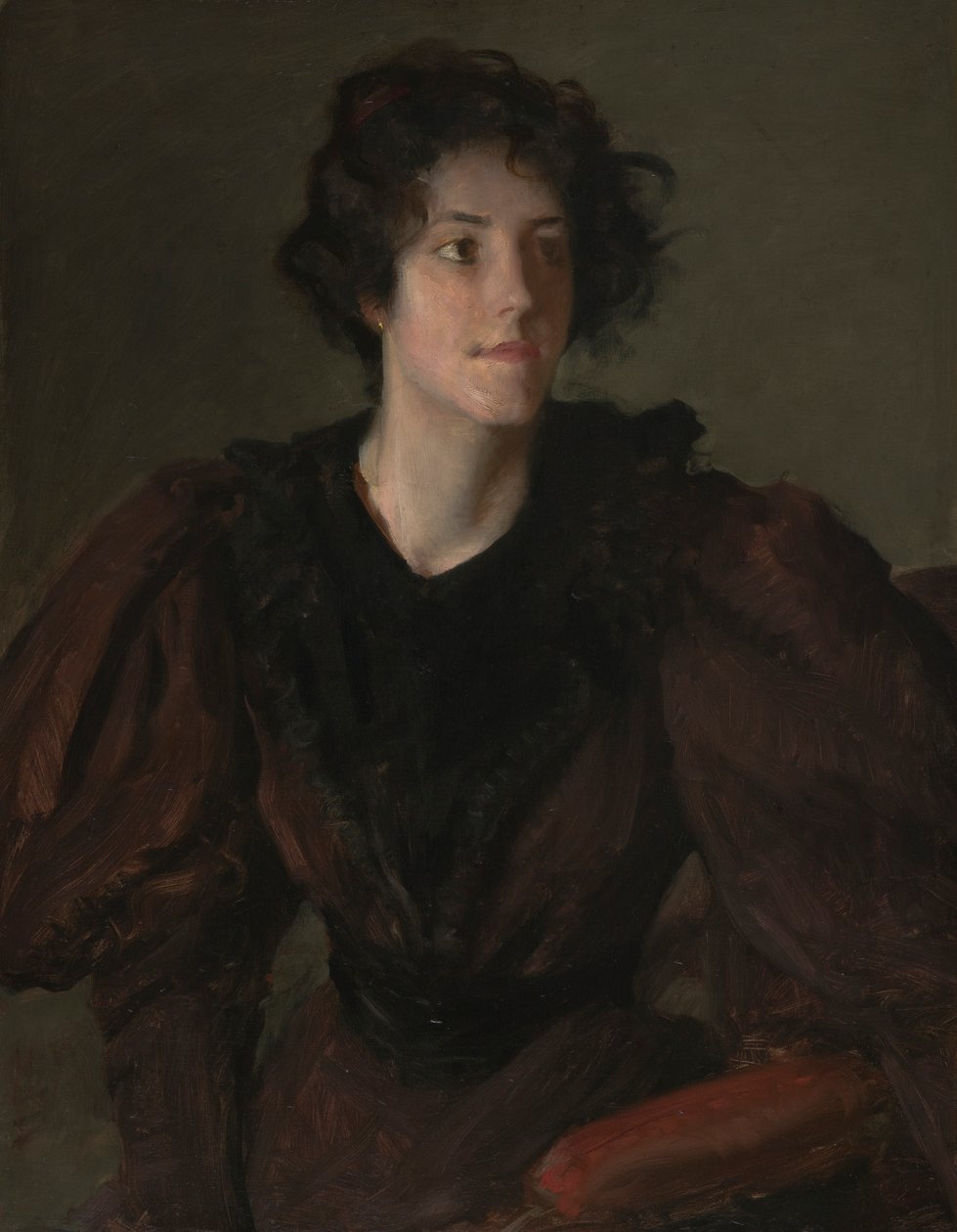 Studie einer jungen Frau, ca. 1880-85 von William Merritt Chase
