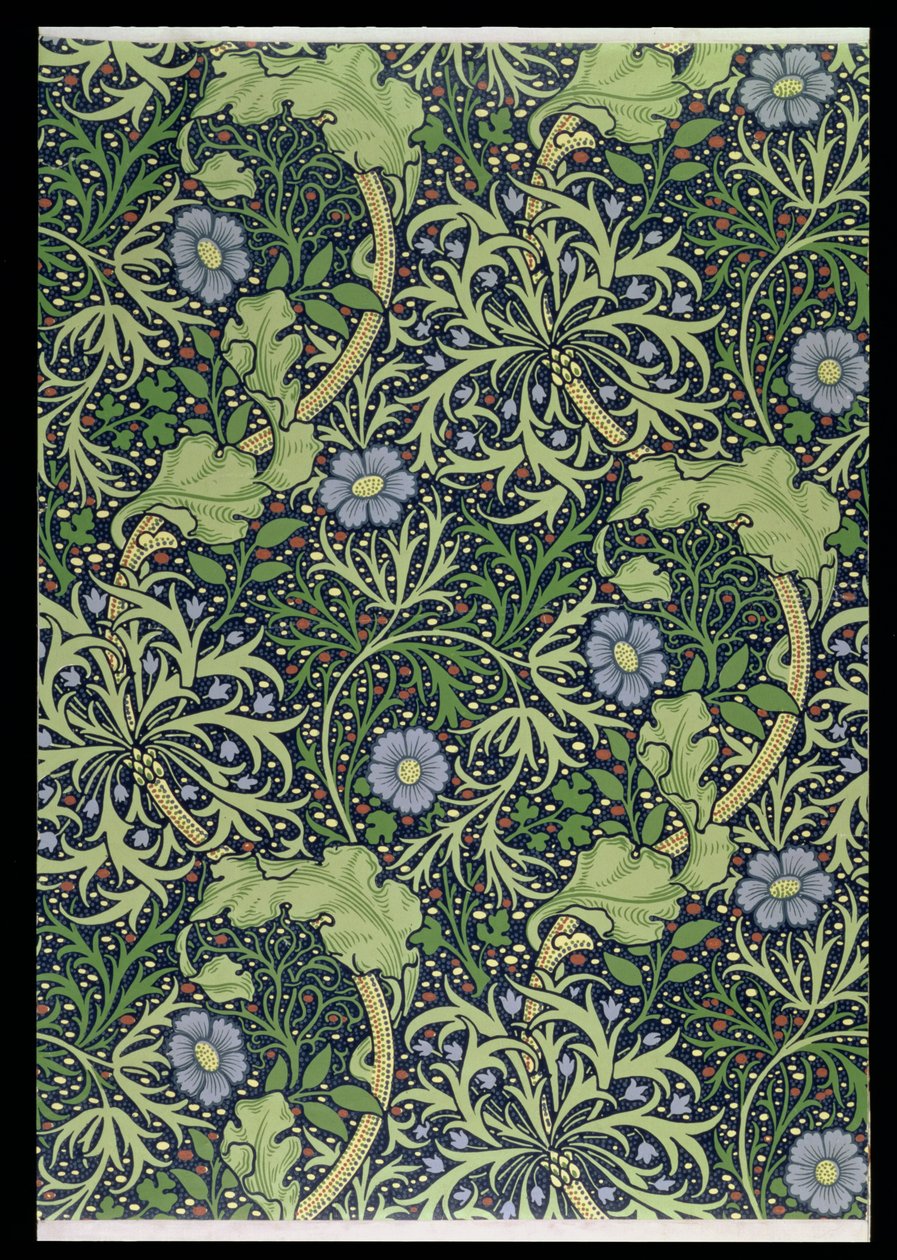Seegras-Tapetendesign, gedruckt von John Henry Dearle (1860-1932), 1901 von William Morris