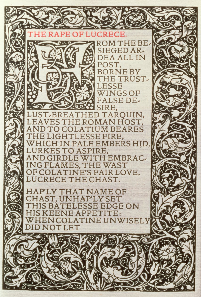 Die Vergewaltigung der Lucrece, aus 