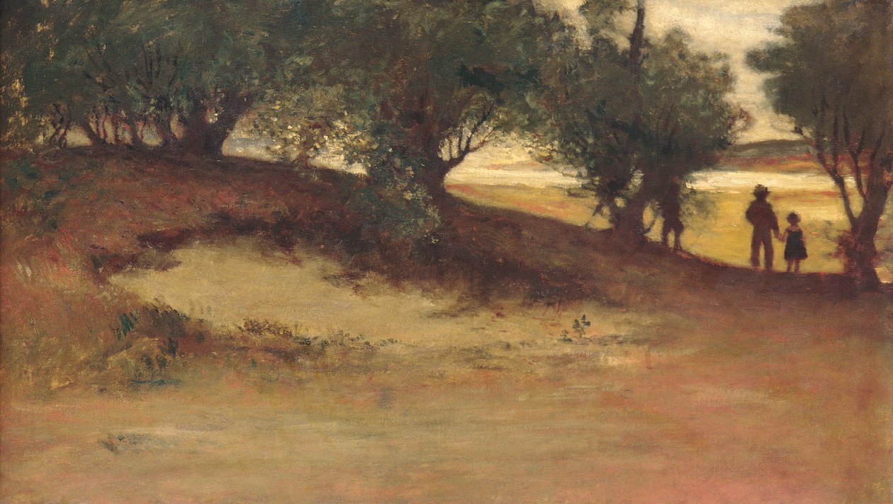 Sandbank mit Weiden, Magnolie, 1877 von William Morris Hunt