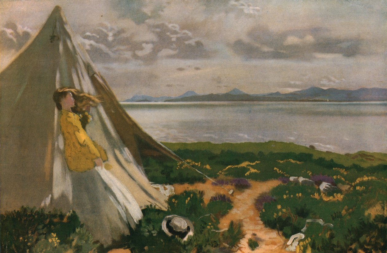 Ein windiger Tag: Howth Head, frühes 20. Jahrhundert, um 1930 von William Newenham Montague Orpen