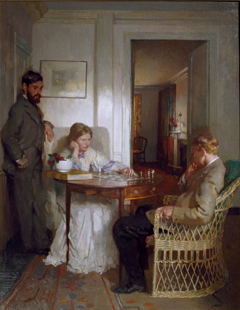 Die Schachspieler, vor 1902 von William Newenham Montague Orpen