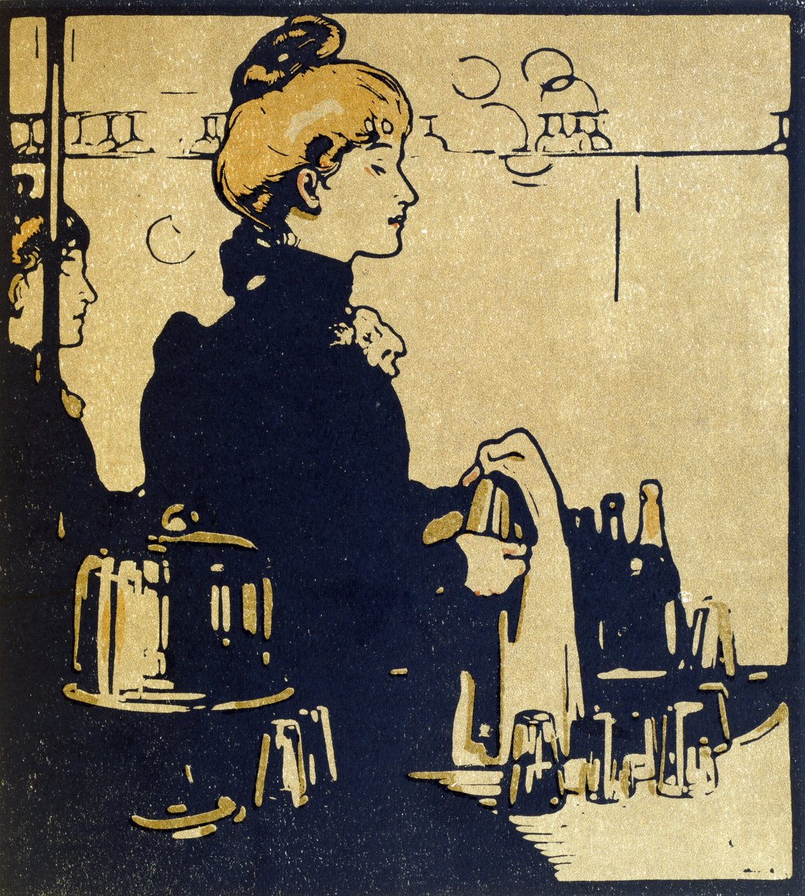 Barkeeperin, Illustration aus 