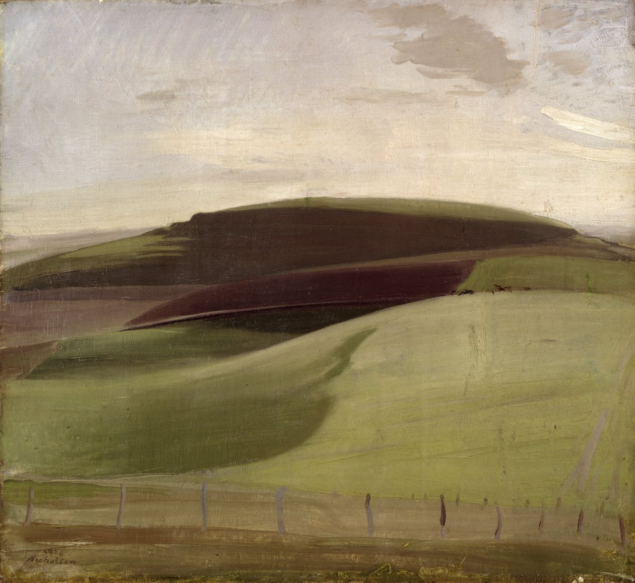 Auf den Downs (Wiltshire Landschaft) 1924 von William Nicholson