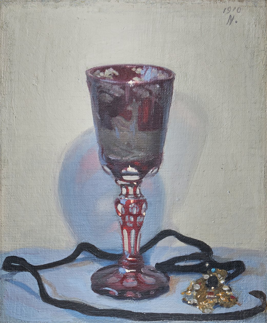 Das Rubin-Glas, signiert und datiert oben rechts von William Nicholson