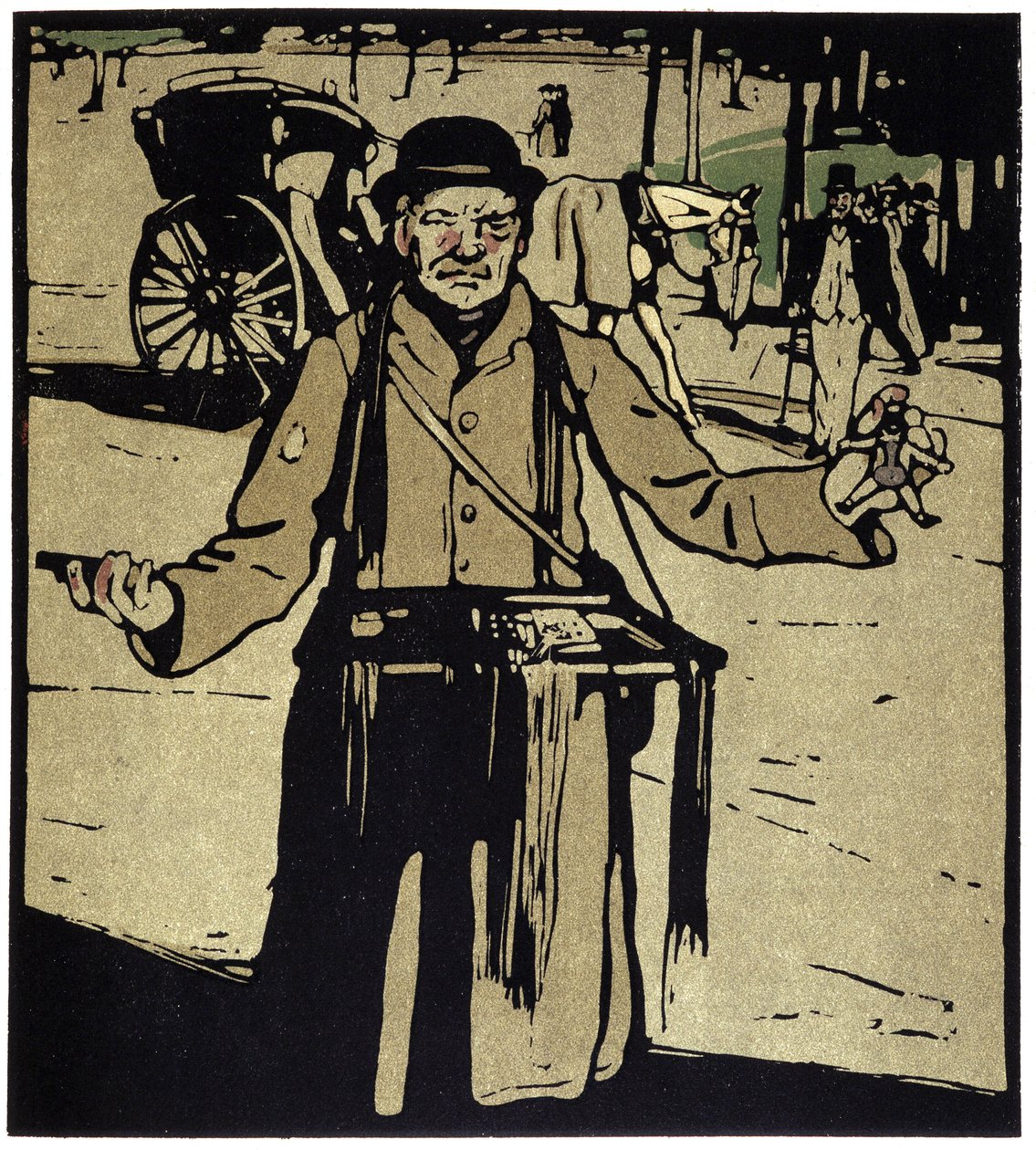 Spielzeughändler, London - in "Types of London" von William Nicholson (1872-1949), ed Floury von William Nicholson