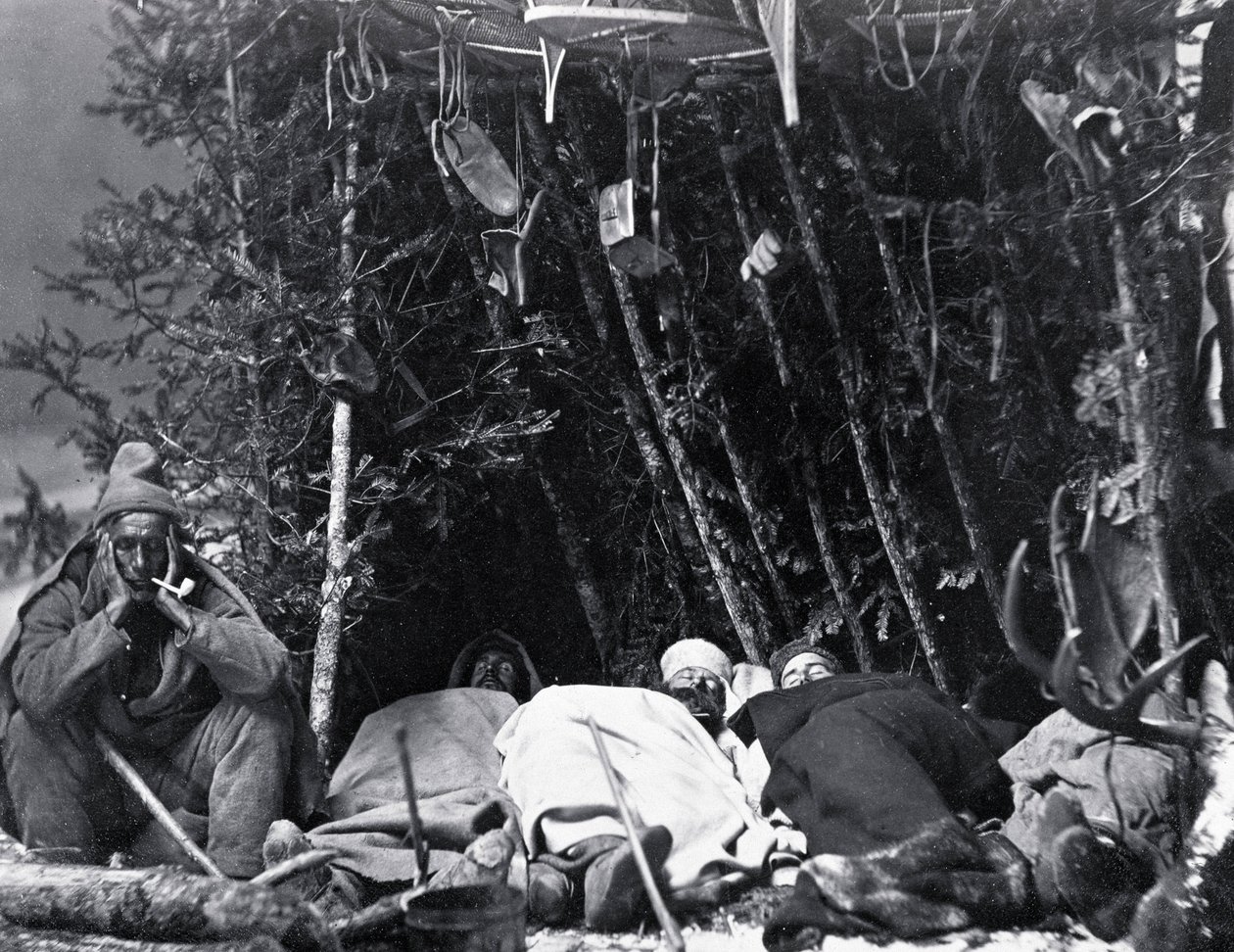 Leben des Trappers in Kanada, Foto von Nottman, ca. 1890 von William Notman