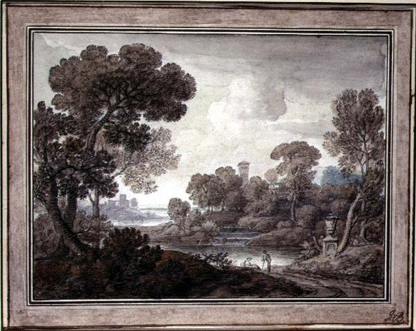 Klassische Landschaft (um 1770) von William Oram