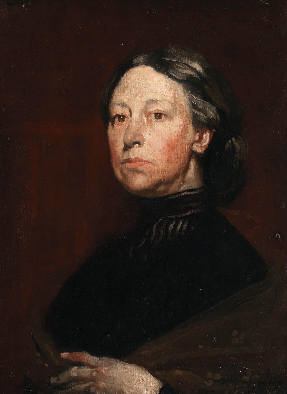 Porträt von Augusta Gregory (1852-1932), Dramatikerin und Volkskundlerin von William Orpen