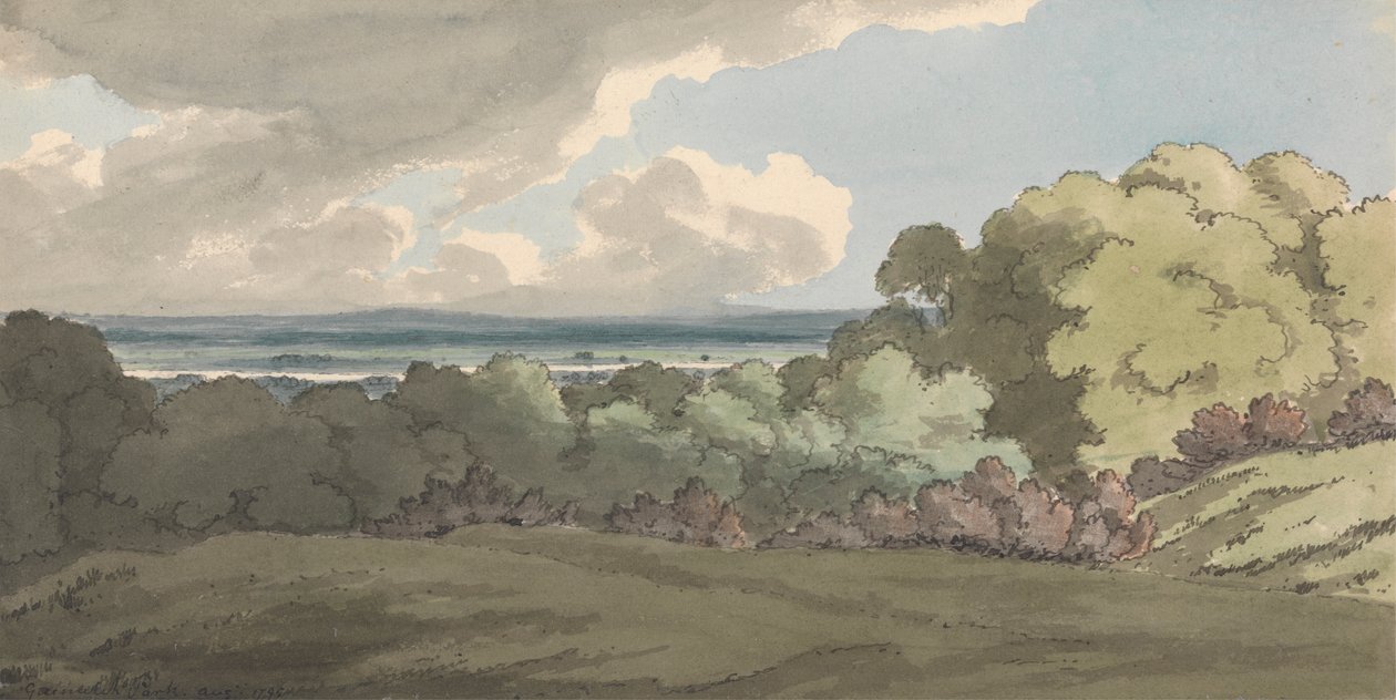 Blick über die Themse vom Greenwich Park von William P. Sherlock