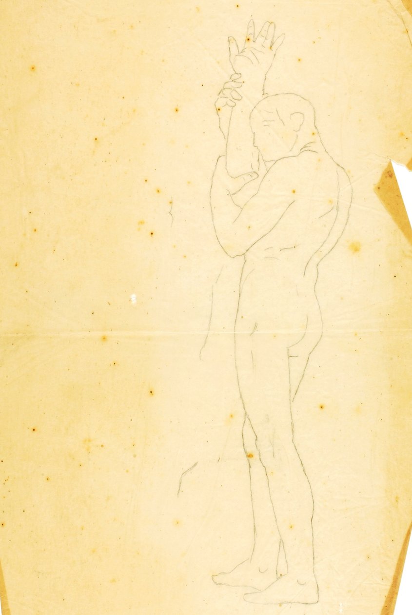 Moses, Aaron und Hur auf dem Berg Horeb (Studie - Figur rechts) von William Page