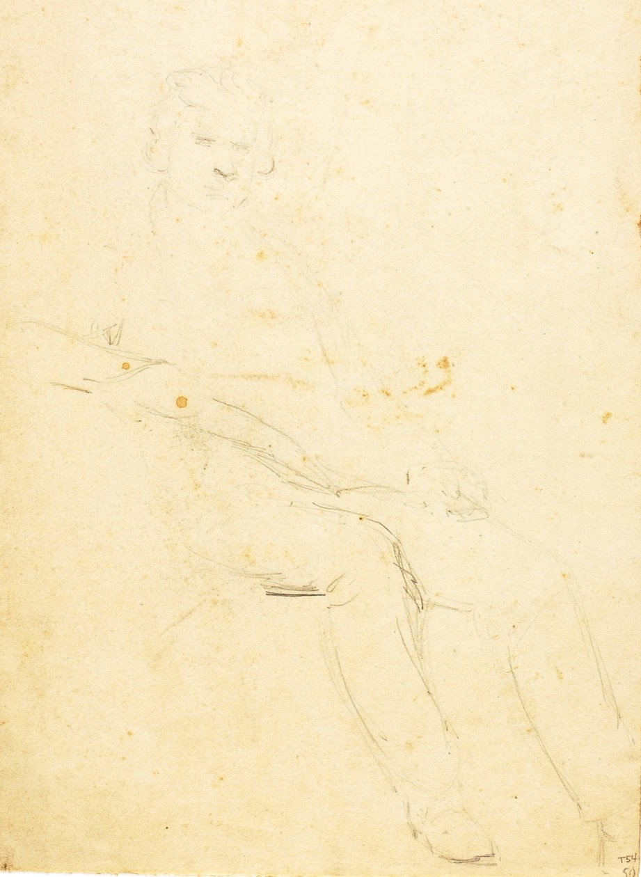 Sitzende männliche Figur von William Page