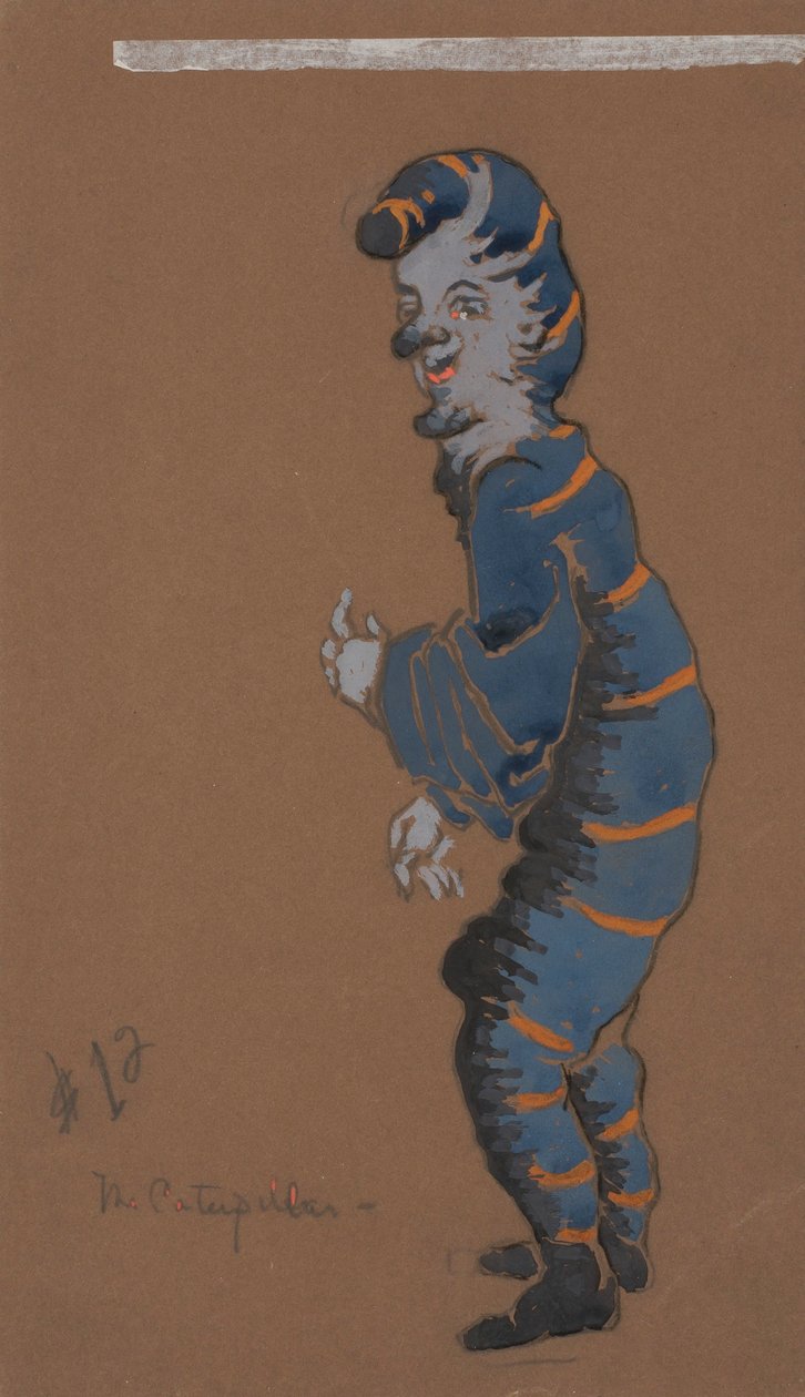 Raupe (Kostümentwurf für Alice im Wunderland, 1915) von William Penhallow Henderson