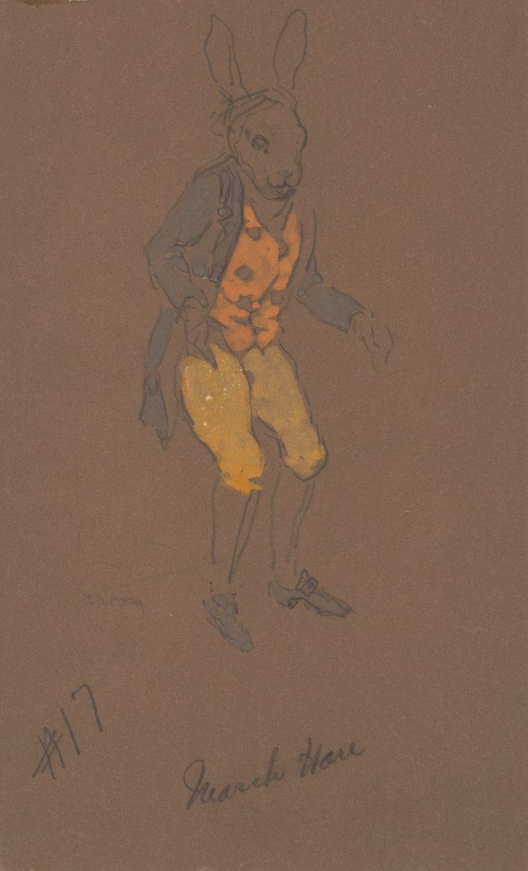 Märzhase Kostümdesign aus Alice im Wunderland von William Penhallow Henderson