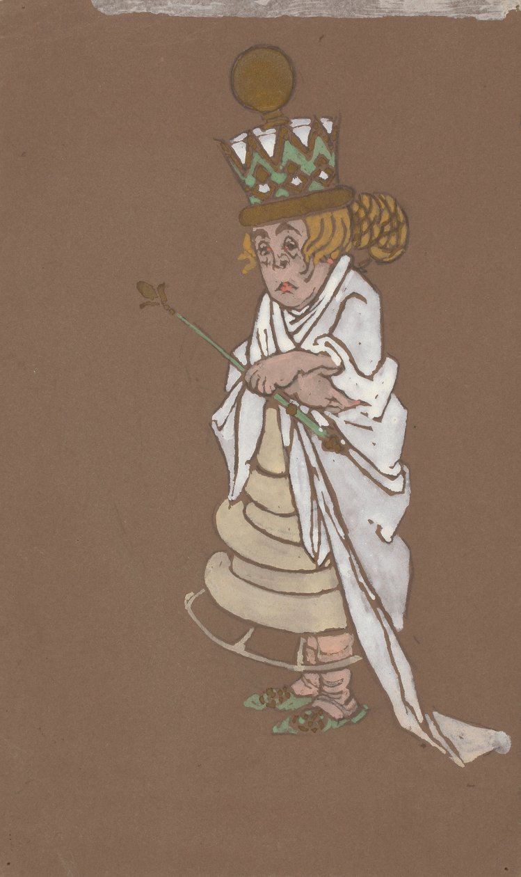 Weiße Königin (Kostümentwurf für Alice im Wunderland, 1915) von William Penhallow Henderson