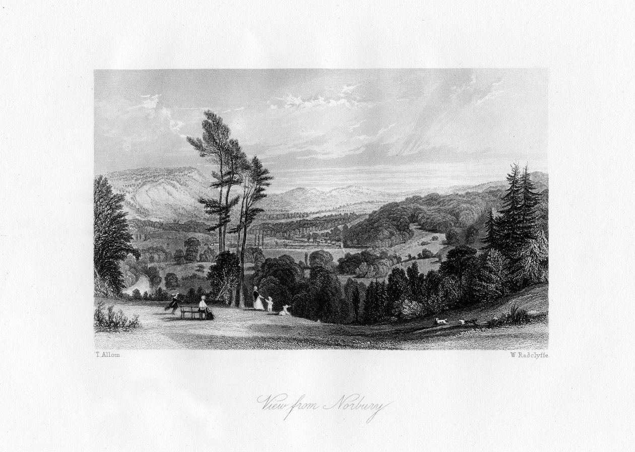 Ein Blick von Norbury, Surrey, 19. Jahrhundert von William Radclyffe