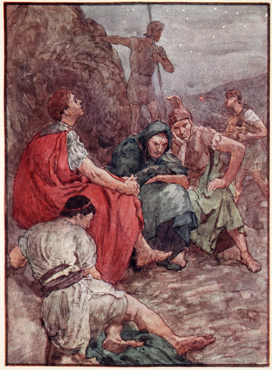 Brutus und seine Gefährten nach der Schlacht von Philippi, Illustration aus 