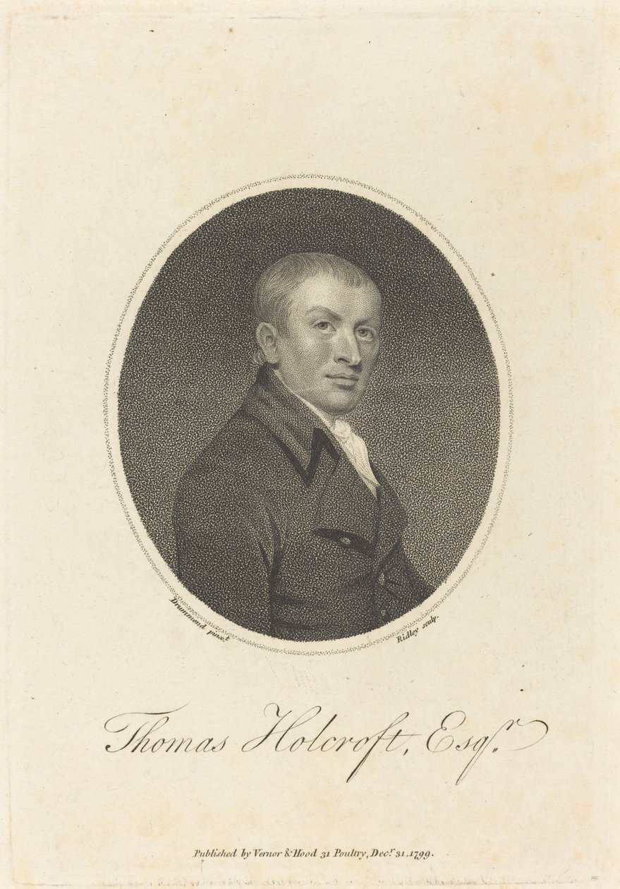 Thomas Holcroft von William Ridley after Samuel Drummond